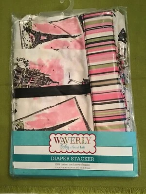 Trend Lab Waverly Tres chic  Diaper Stacker, Pink Paris French - Image 1 of 4