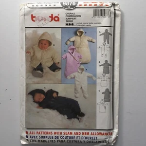 Burda 9876 Baby Boy Girl Snow Suit Coat Winter All in Ski One New Uncut Pattern - Picture 1 of 11