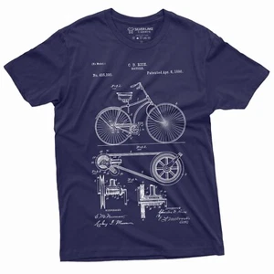 Herren Fahrrad Patent 1860 T-Shirt Fahrrad Geschichte T-Shirt Reiten Fahrer Geschenk T-Shirt - Bild 1 von 9