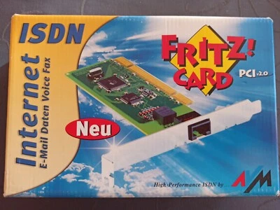 AVM FritzCard PCI V2.0 32 Bit ISDN-Controller für PCI Bus Steckplatz NEU - Bild 1 von 4