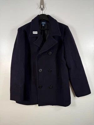 Polo Ralph Lauren Girls Double Breasted Peacoat Wool Blend Navy Blue Sz 20 21x30 - Image 1 of 4