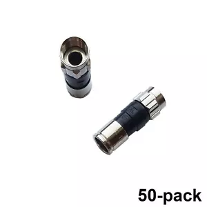 50 PPC EX6XL Plus Coax RG6 Connectors Approved DirecTV Dish - Picture 1 of 5