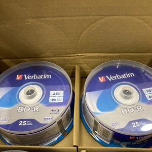 50 Verbatim® BD-R Blu-Ray Disc, 25GB, 6x, 2 Packs Of 25 023942974574 - Picture 1 of 3