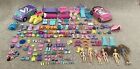 Lg Lot Polly Pocket Dolls Clothes Shoes Hats Furniture Cars + More - Mixed Lot