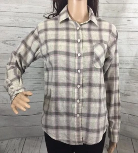 American Eagle Outfitters Button Down Hemd Damen XS rosa grau weiß kariert Oberteil - Bild 1 von 12