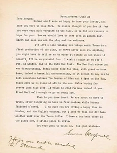 RARE 1928 SUSAN GLASPELL SIGNED LETTER regarding her play "THE COMIC ARTIST" - Picture 1 of 2