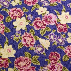 Lovely Small Floral, Pink & Purple Etched In Metallic Gold, Kona Bay Cotton FQ - Picture 1 of 4