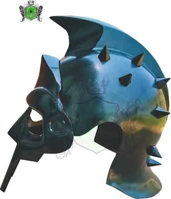 Armadura de Gladiador Azul Y Dorado Casco de Máximo Meridio Réplica Regalo Foto 1 de 4