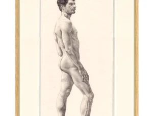 Charles A Jost German Male Nude drawing academic old master man austrian dance - Picture 1 of 5