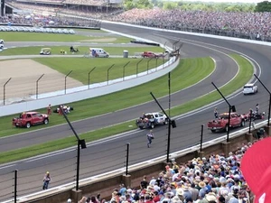 2025 Indianapolis 500 - 4 Tickets - ONE ROW FROM TOP, NW Vista turn 4 - Picture 1 of 6