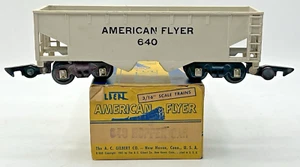 Gilbert American Flyer S Gauge White #640 American Flyer Hopper in Original Box - Picture 1 of 12