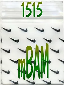 100 MINI BOLSAS SWOOSH 1515 MARCA APPLE 1,5x1,5" NEGRO BLANCO - Imagen 1 de 12