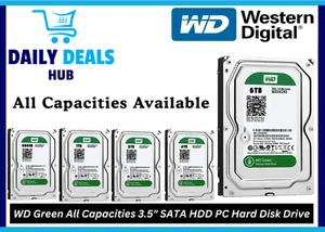 WD Green 1TB 2TB 3TB 4TB HDD | 3.5" SATA Internal Hard Drive for PC Desktop - Picture 1 of 10