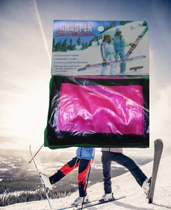 Vintage Graspen Ski und Stockträger rosa Tragegriff Tragegurt - Bild 1 von 4