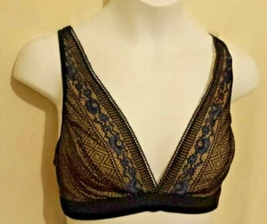 Black/Blue Lace Bra b.tempt'd Geometric Retail $34.00 NWT [Choose Size: S-M-L] - Picture 1 of 45