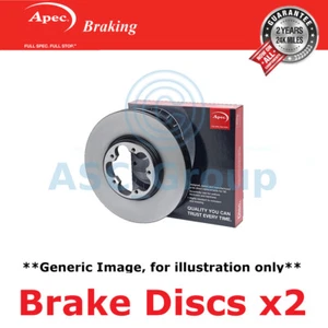 2x Apec BRAKING 345mm Cross Perforé Remplacement Frein Disques (Paire) DSK2544 - Foto 1 di 1