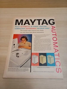 Lavadora automática Maytag 1955 revista vintage impresa anuncio vida - Imagen 1 de 1