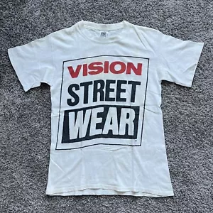 Vintage 80s 1987 Vision Street Wear Skateboard T-Shirt Double Sided Size Medium - Picture 1 of 13