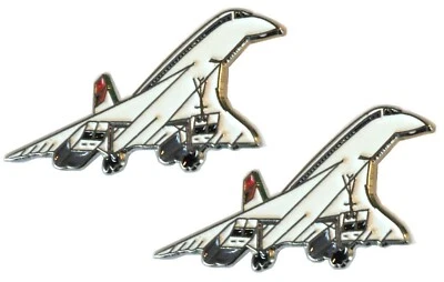 Gemelos de metal Concorde Supersonic Jet Airliner Aircraft Jet Pilot NUEVO Foto 1 de 2