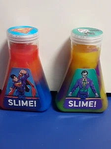 Six Flags Exclusive Lot Of 2 Jars Of Slime! Superman And The Joker! - Picture 1 of 4