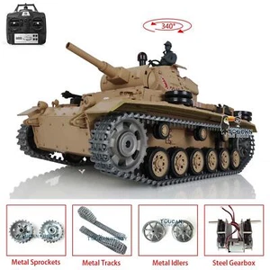 1/16 Henglong 7.0 Upgraded Metal German Panzer III H RC Tank 3849 BB Infrared - Picture 1 of 12