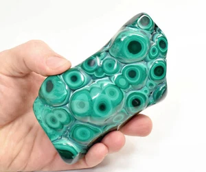 4.48" POLISHED BULLSEYE MALACHITE Congo B305 - Picture 1 of 6