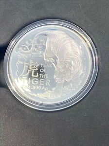 2022 PR Australia $5 Year of the Tiger Lunar Series Domed Coin 1-oz .999 Silver - Picture 1 of 6