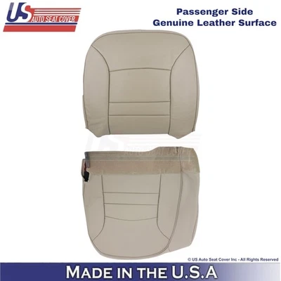 Fundas de asiento laterales de pasajero de cuero genuino tostado para Ford Crown Victoria 1998-2002 Foto 1 de 4