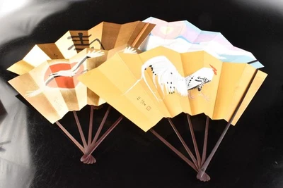 R7743:日本木制纸折叠风扇/传感器套装出售 — 第 1/4 张图片