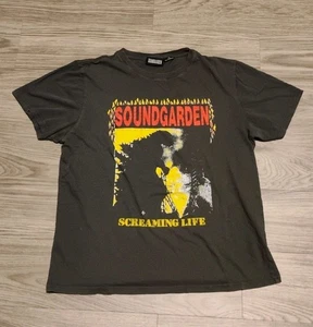 Soundgarden Screaming Life Shirt Unisex Large Charcoal Rock Godhead Double Sided - Picture 1 of 5