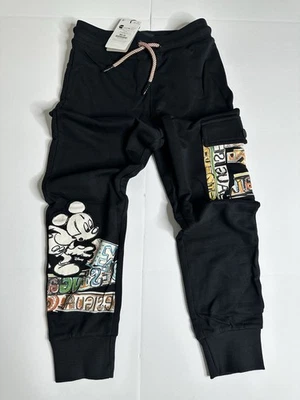 Desigual Disney’s Mickey 100th Anniversary Black Joggers Boys/Girls Size 7/8 New - Image 1 of 4