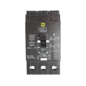 SQUARE D EDB34040 CIRCUIT BREAKER, EDB, 3-POLE, 40-AMP, 480Y/277V - Picture 1 of 4