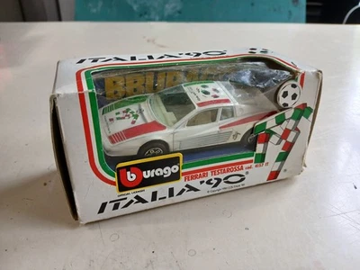 BURAGO 1:43 Ferrari Testarossa Italia`90, 1990 World Cup Die Cast - Image 1 of 4