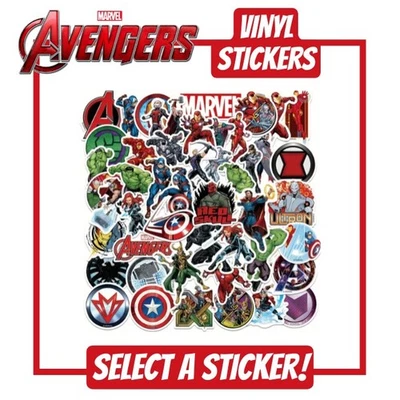 Pegatinas de vinilo Marvel Avengers calcomanías troqueladas - Selecciona una pegatina - ¡COMPRA 2 CONSIGUE 4 GRATIS! Foto 1 de 4