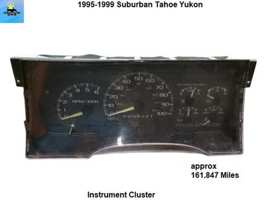 16176841 1995 to 1999 Suburban Tahoe Gas Instrument Cluster Speedometer OEM - Image 1 of 4