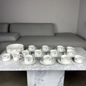Set Of Villeroy & Boch Verona Flat Cups, Saucers, Creamer, Serving Bowl Germany - Picture 1 of 24