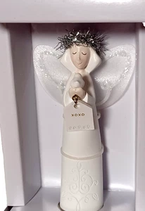 DEPARTMENT 56 WHISPERS 'Hugs and Kisses' Angel with Dove Figurine New - Picture 1 of 4