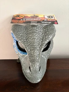 Jurassic Park Velociraptor blau Dinosaurier Dino Maske Raptor Movie World Neu mit Etikett - Bild 1 von 4