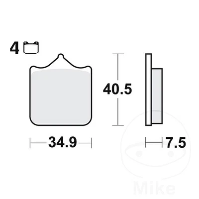 Juego de 1 pastillas de freno delanteras TRW Ducati Monster 1000 S4RS 2006-2008 Foto 1 de 4