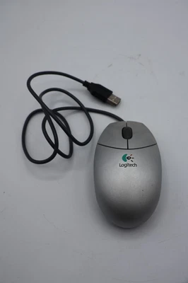 Vintage Logitech M-UV55a Wired Mouse USB 830695-0000 Tested & Working - Image 1 of 4