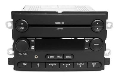 Ford Five Hundred AM FM 2006-07 6 discos CD con entrada auxiliar modelo 6G1T-18C815-BB Foto 1 de 4