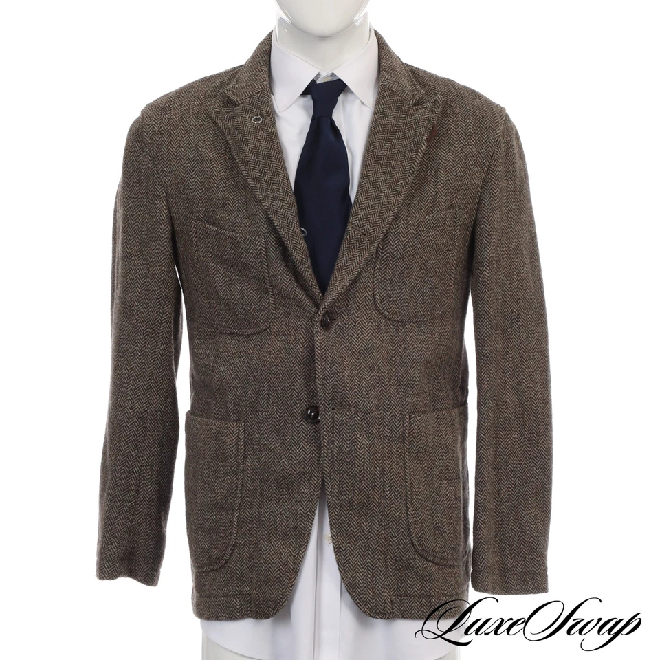 LNWOT Engineered Garments Brown Green Speckle Herringbone Tweed Bedford Jacket M - Image 1 of 4