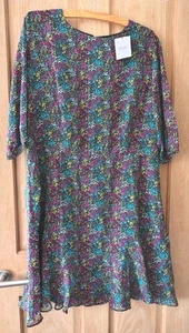 NEW WITH TAG Size 20 NEXT Multi Floral DRESS Wedding Event Party Summer Autumn - Picture 1 of 9