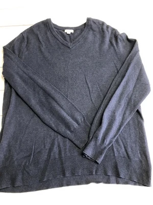 Merona Sweater Mens XL Blue V Neck Pullover Cotton Blend Lightweight Casual - Image 1 of 4