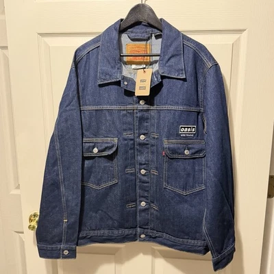 Levi's X Oasis II 型卡车司机夹克全新 Live Forever Tour 尺寸 XXL — 第 1/4 张图片