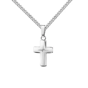 Kleines Damenkreuz Anhänger 585 Weißgold 14 Karat mit Kette oder ohne Kette - Bild 1 von 53