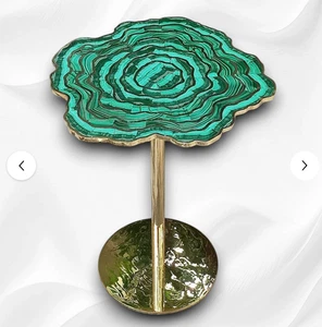 Luxury Malachite Table – Natural Green Gemstone Coffee Table for Home Décor - Picture 1 of 8