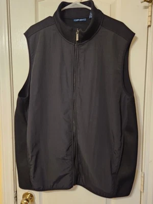 PERRY ELLIS MEN'S BLACK SWEATER ZIPPER VEST Size XLT  X-LARGE TALL - Image 1 of 4