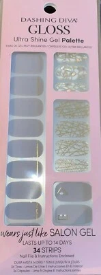 Dashing Diva Gloss Ultra Shine Gel “All Lined Up” Palette 34 Nail Strips GS54 - Image 1 of 2