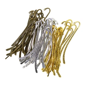 60pcs Metal Bookmarks Book Marker Stationery Labels Beading Jewelry Findings - Picture 1 of 9